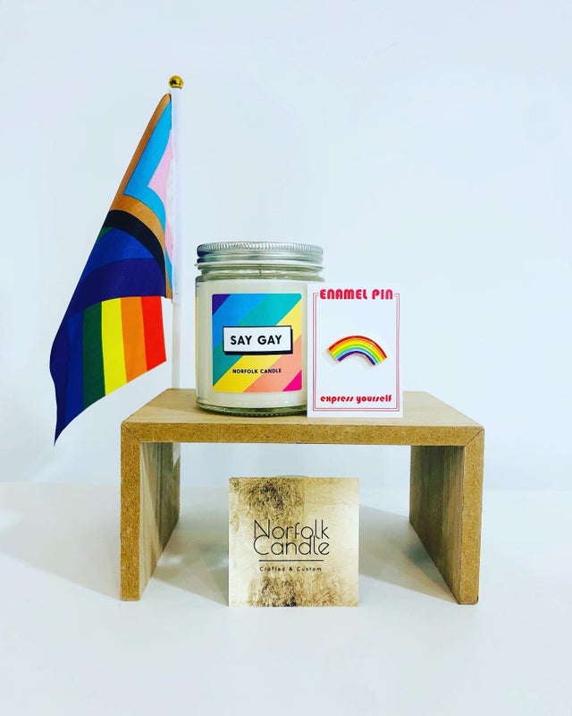 Say Gay LGBTQ Pride Queer Norfolk Candle Co.